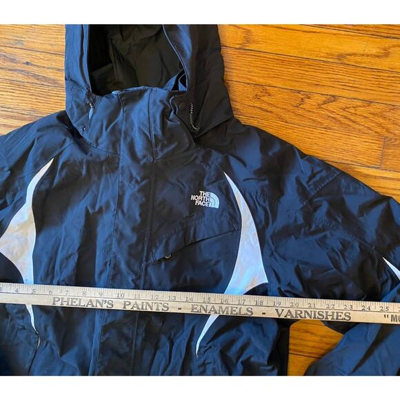 North Face Jacket Womens L Black HyVent Detach Hood Waterproof Rain Outdoor Coat - Picture 7 of 16